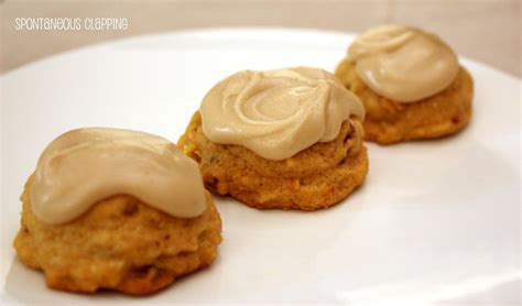 Spontaneous Clapping Pumpkin Pecan Cookies With Brown Sugar Frosting