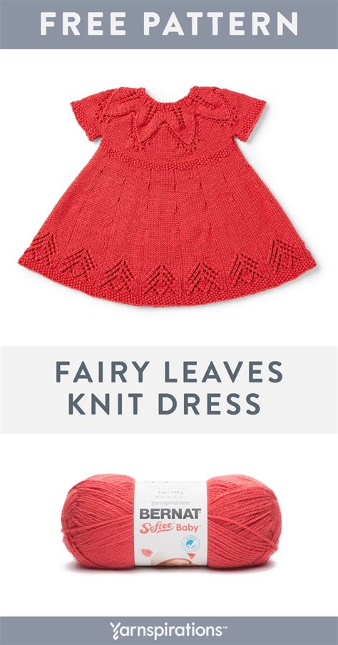 Bernat Fairy Leaves Dress Yarnspirations Baby Girl Knitting