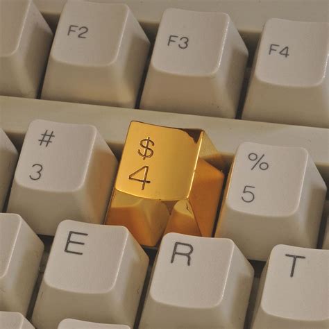 A Jewel Gold Key 4 For Your Computer Keyboard Gadgetsin