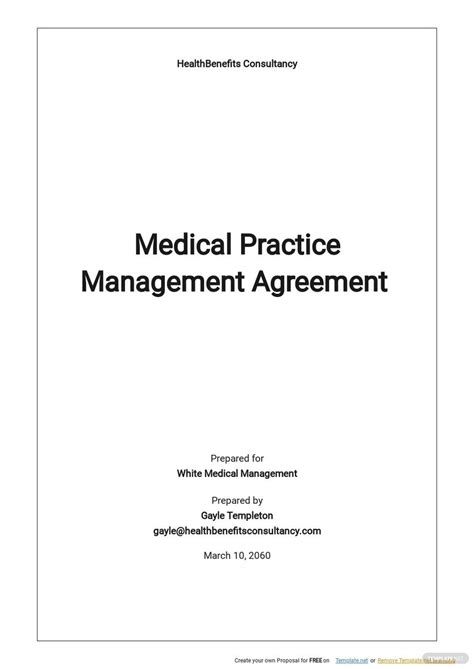 Healthcare Management Services Agreement Template