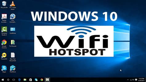 How To Turn Windows 10 Computer Into A Wi Fi Hotspot YouTube