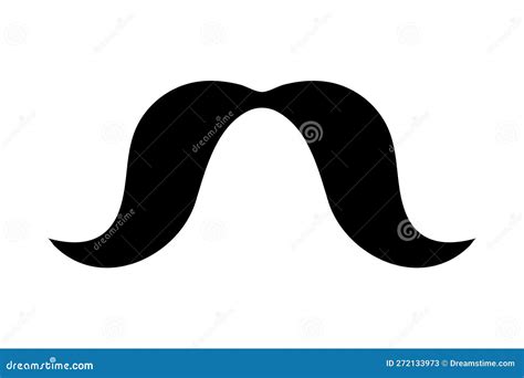 Mexican Moustache Cinco De Mayo Symbol Black Vector Illustration