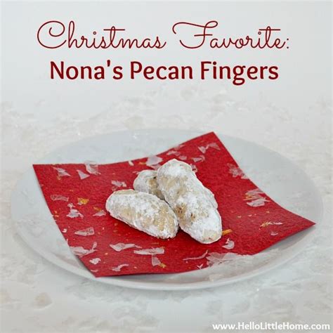 Pecan Finger Cookies Recipe Homemade Christmas Treats Christmas