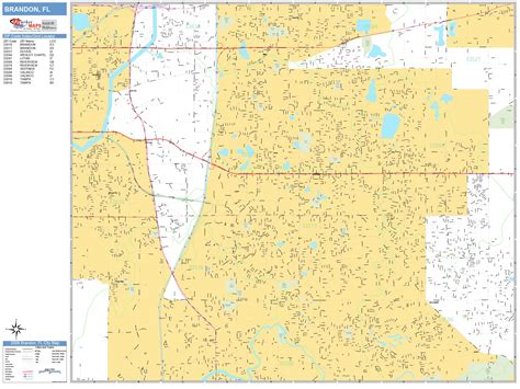 Brandon Florida Wall Map Basic Style By Marketmaps Mapsales