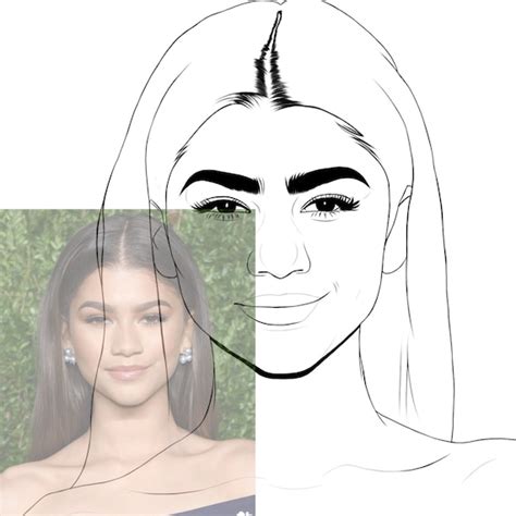 Zendaya Coloring Pages Practice Your Shadingcoloring Etsy