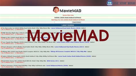 Create your own movie list from best movies presented on this site. MovieMad 2020 - Watch Online Bollywood & Hollywood Hindi ...