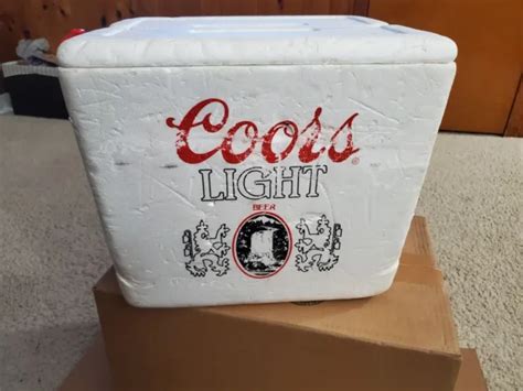 Vintage Coors Banquet Styrofoam Cooler America’s Fine Light Beer Plastic Handle 25 00 Picclick
