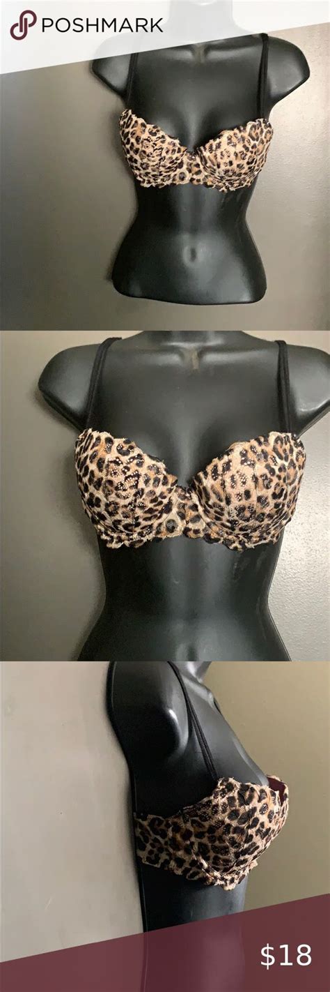 pink victorias secret leopard print bra size 34b leopard print bra printed bras victoria