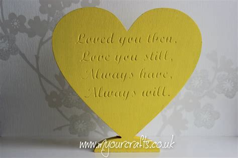Decorated Handpainted Mdf Love Shapefreestanding Engraved Personalised