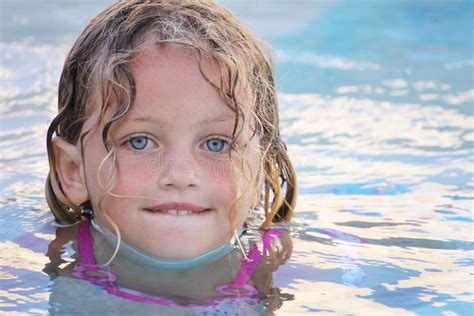 Pretty Girl Swimming Stock Image Image Of Adorable Child 17030205