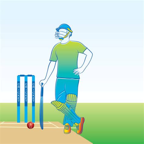Best Cricket Batsman Illustrations Royalty Free Vector Graphics And Clip