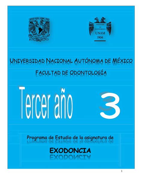 PDF EXODONCIA UNAM Facultad de Odontología PDF filede estudios de