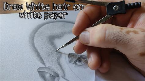 How To Draw White Hair On White Paper Draw White Hair With Compass