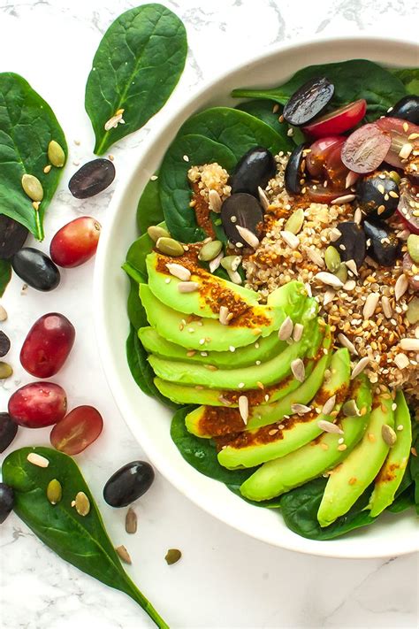 Maybe you would like to learn more about one of these? Quinoa Avocado Spinach Salad with Grapes | Recipe | Quinoa recipes healthy, Grape salad, Grape ...