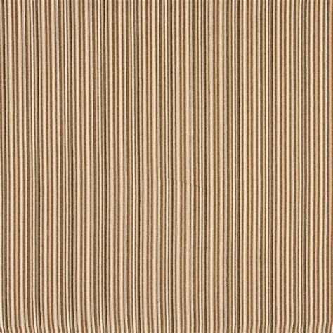 Brown And Beige Thin Stripe Woven Upholstery Fabric By The Yard