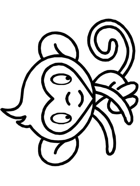 Cute Monkey Coloring Pages And Coloring Book