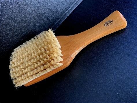 Vtg Fuller Brush Club Hairbrush Bleached Boar Bristle Gentler Hair Wood