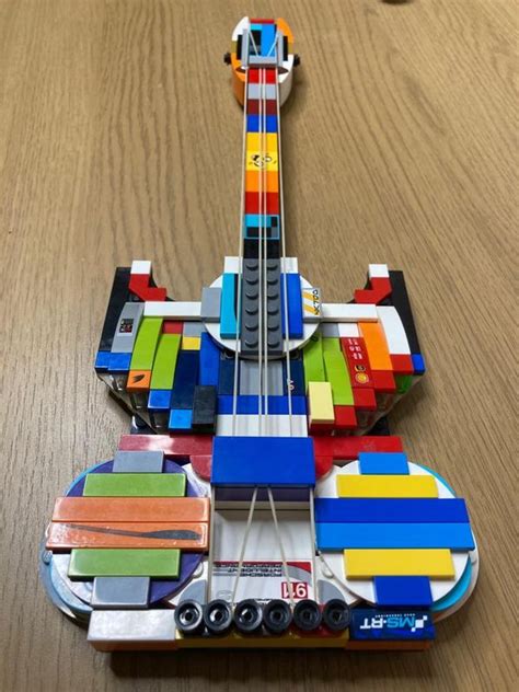 Lego Moc Lego Guitar By Cosminu Rebrickable Build With Lego