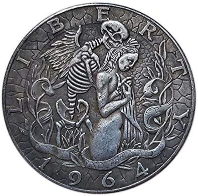 VanSP Copy U S Hobo Coin Naked Female Skull Eagle Silver Plated Replica Commemorative