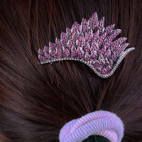Gemco Designs Ruby Gemstone Diamond Hair Comb At Rs 37296 In Jaipur