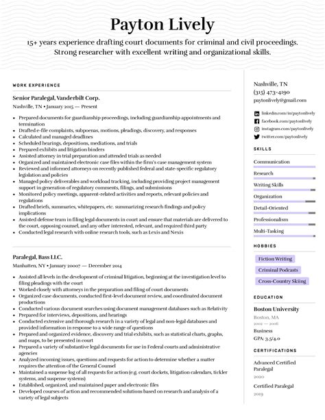 Paralegal Resume Example & Writing Tips for 2022
