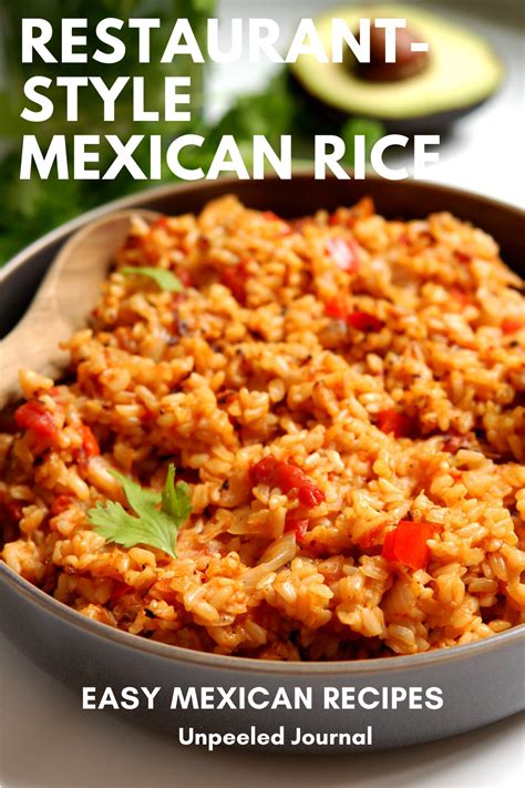 Restaurant Style Mexican Brown Rice Spanish Rice Recipe Easy Rice