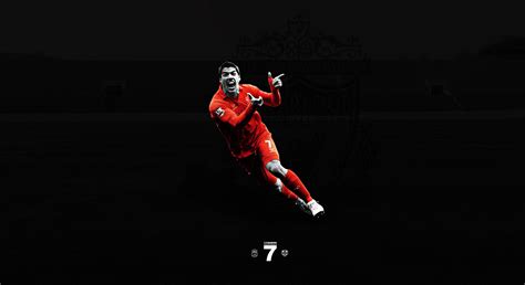 « download wallpaper or choose another screen size or phone. The player of Liverpool Luis Suarez on black background ...