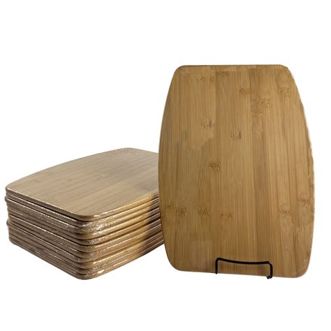 Set Of 12 15x11 Bulk Wholesale Round Edge Plain Bamboo Cutting Board