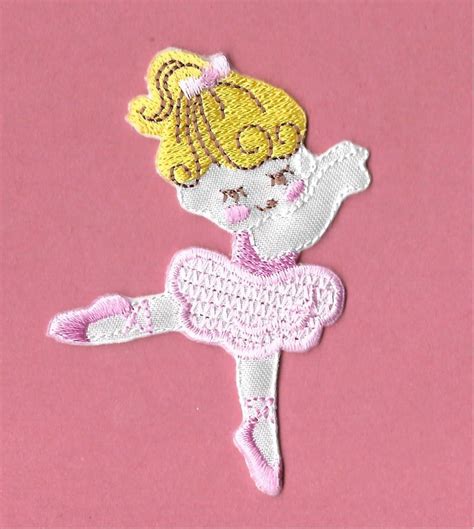 Ballet Dance Ballerina Girl Embroidered Iron On Applique Patch