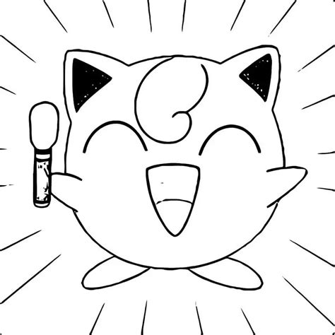 Happy Pokemon Jigglypuff Coloring Page Free Printable Coloring Pages