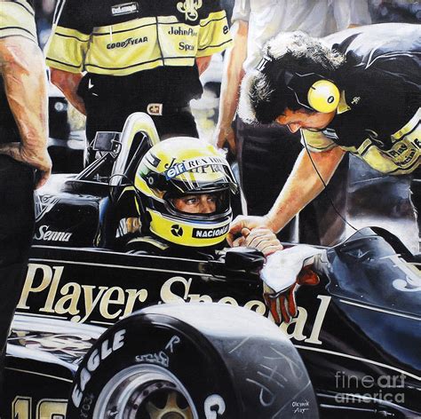 Ayrton Senna Lotus Renault 98t Painting By Artem Oleynik