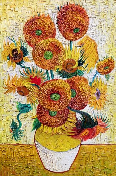 6 Pictures Hand Painted Vincent Van Gogh Starry Night Sunflower Oil