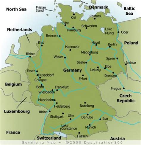 Kaart Van Duitsland Steden Grote Steden En Hoofdstad Van Duitsland