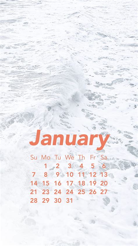 Wavy January Jan Calendars Winter Hd Phone Wallpaper Peakpx