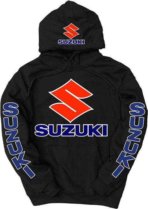 Suzuki Logo Hoodie Xl Black Clothing