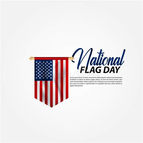Happy National Flag Day Vector Illustration National Flag Day Stock