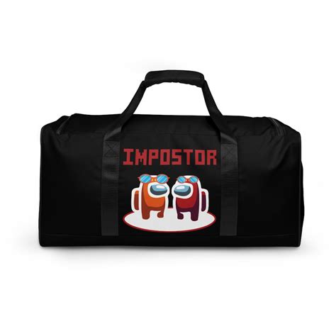 Among Us Impostor Duffle Gym Bag Among Us Online Gamer Gym Bag Among Us Overnight Duffle Bag