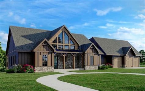Mountain Cottage House Plan With 3 Car Garage Designing Idea