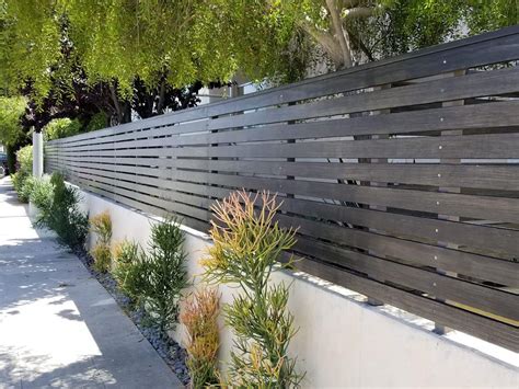 Grey Stained Wood Fence