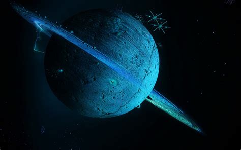 Седьмая голубая планета Уран обои для рабочего стола картинки фото