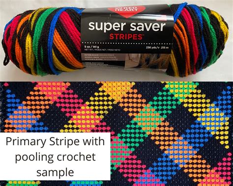 Primary Stripe Rainbow Color Red Heart Super Saver Stripes Etsy Canada