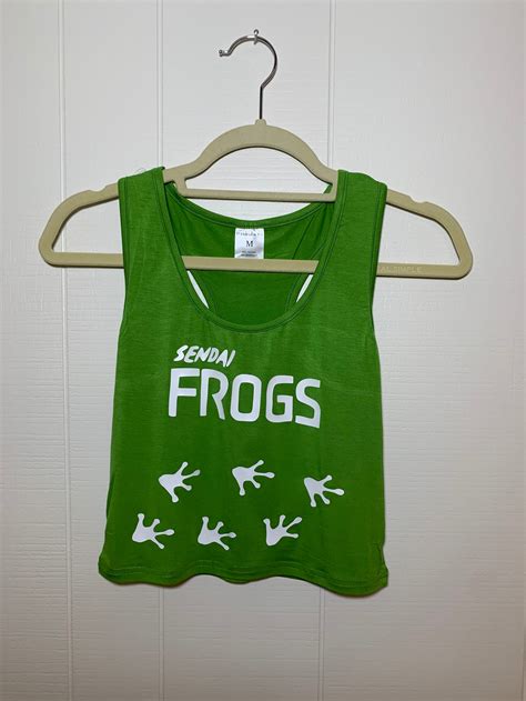 sendai frogs crop tank top haikyuu etsy