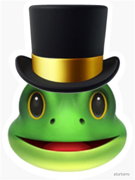 Frog Top Hat Sticker By Sturturro Redbubble