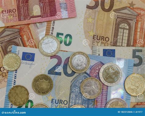 Euro Notes And Coins European Union Stock Photo Image Of Wealth