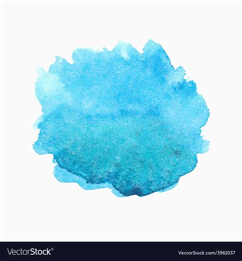 Bright Blue Watercolor Spot Royalty Free Vector Image