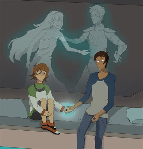 Lance And Pidge Holding A Special Machine That Shows Them Their Altean