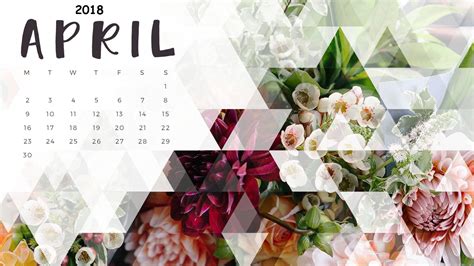 April 2018 Hd Desktop Calendar Calendar Wallpaper Desktop Calendar