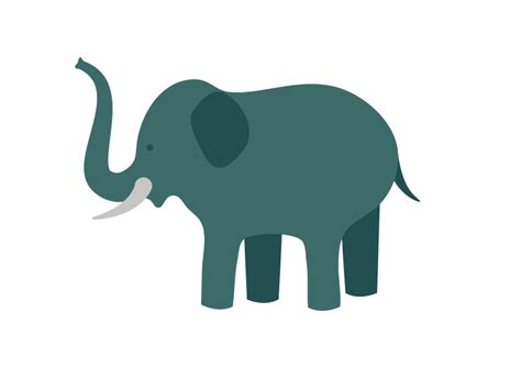 Elephant Flat Vector