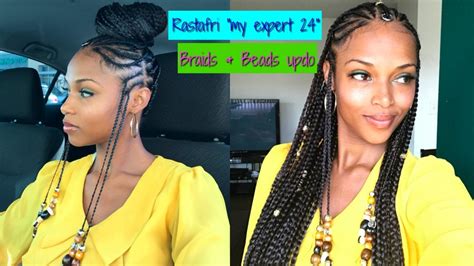 Not only are braids extremely practical for securing your hair during physical & outdoor activities, but you can use braids to express your personal style for in this instructable, you'll learn how to braid your own hair for the first time. Braids & Beads Updo with "My Expert 24" RASTAFRI Kanekalon ...