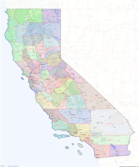 Ca County Map With Cities
